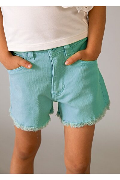 MAYORAL Girl's Canvas Short Shorts Green