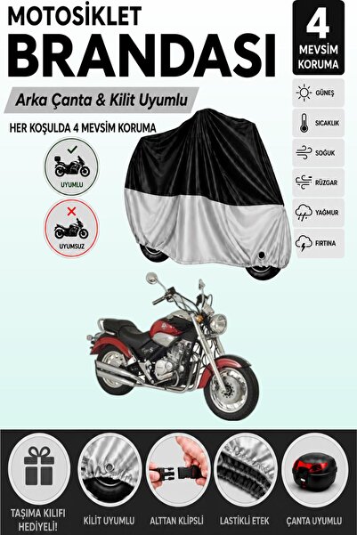 Cemku Double Black Top - Gray Bottom, Rear Bag Compatible Kanuni Tiger 250 Mo...