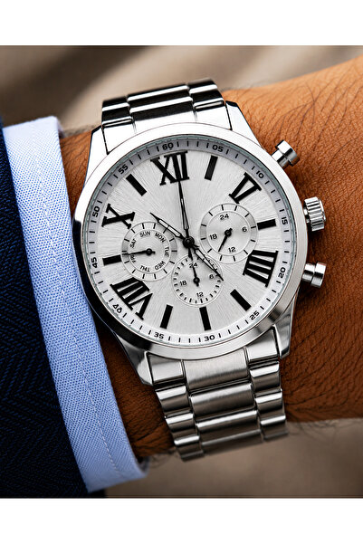Weluxa Men's Wristwatch with White Color Dial, Combination of Stylish and Mod...