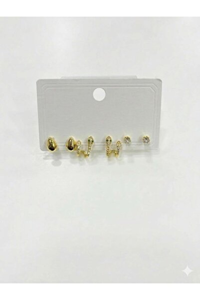 atastore2017 Snake Detailed Six-Piece Earrings