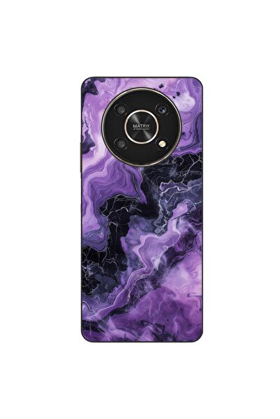 OEM Husa compatibila cu Honor X30 Silicon Gel Tpu Model Abstract Purple Marble