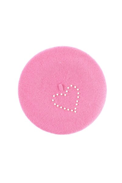 ButicCochet Women's beret, wool, Buticcochet, pearl pattern, one size, Pink -...