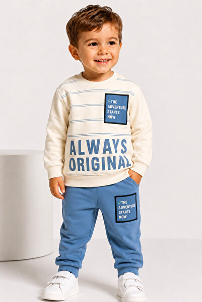 Melodikids Boy's Top and Bottom Cotton Suit