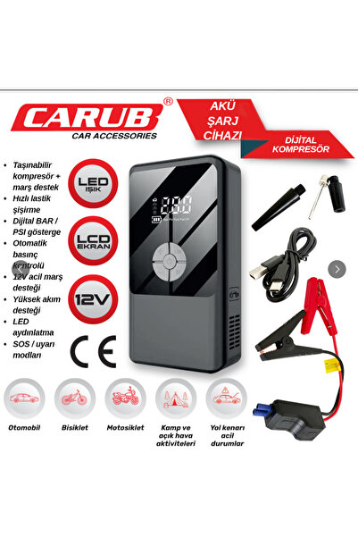 YGT Akü Takviye Lastik Şişirme Kompresörü 12 Volt