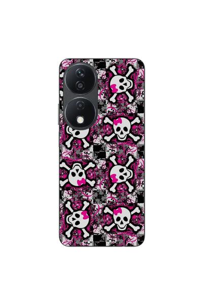 OEM Husa compatibila cu Honor X7b Silicon Gel Tpu Model Pop Art Skeleton