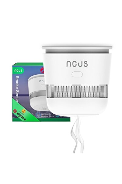 Nous Senzor inteligent de fum E8, Zigbee, Monitorizare temperatură și umidita...