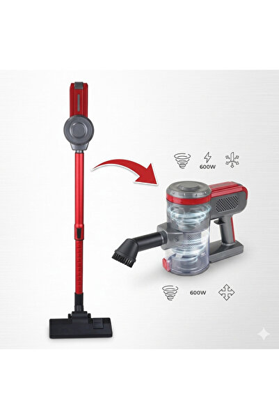 i-JMB Aspirator vertical electric cu cablu 600 W cu filtrare ciclonică Roșu