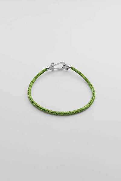 ablukaonline Unisex Thin Mesh Cord Steel Bracelet Green