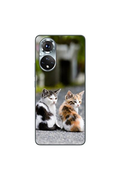 OEM Калъф, съвместим с Honor 50, силиконов гел TPU, с шарка на котенца