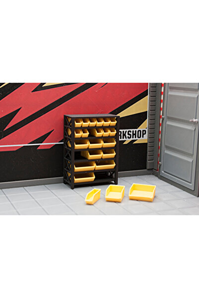 DU&ER 🚗 1:18 Ölçek Mini Garaj Tepsi & Dolap – Detaylı Diorama Parçası