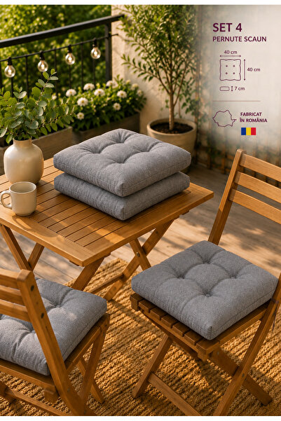 RALEX PUCIOASA Set of 4 Cushions 40x40 cm Indoor/Outdoor Oxford Thick Comfort...
