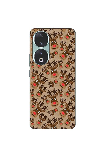 OEM Case compatible with Honor 90 5G Silicone Gel Tpu Christmas Rudolf Pattern
