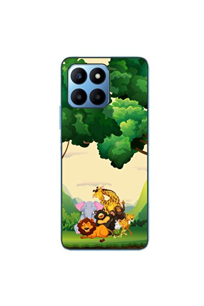 OEM Husa compatibila cu Honor 70 Lite Silicon Gel Tpu Model Jungla cu Animale