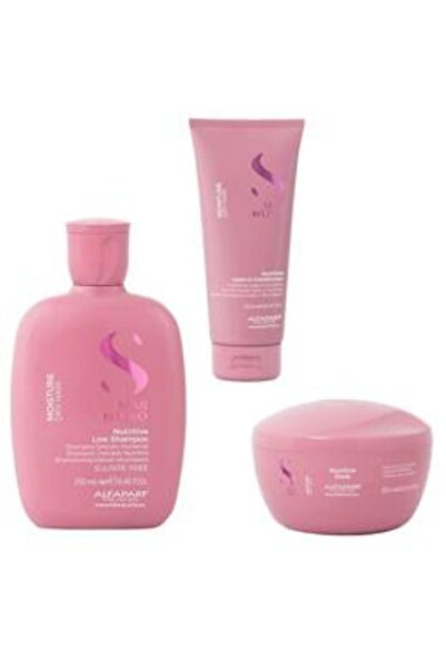 Alfaparf Milano Pachet Hidratant pentru Par Uscat - Semi Di Lino Moisture Nut...