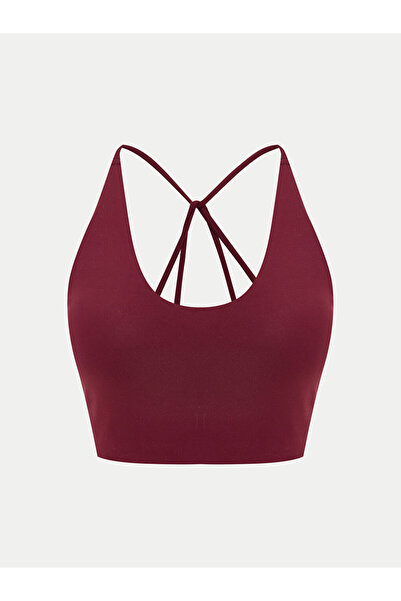 LC Waikiki Plum Unlined Non-Wired Plain Sports Bra from Güli̇s Gi̇yi̇m