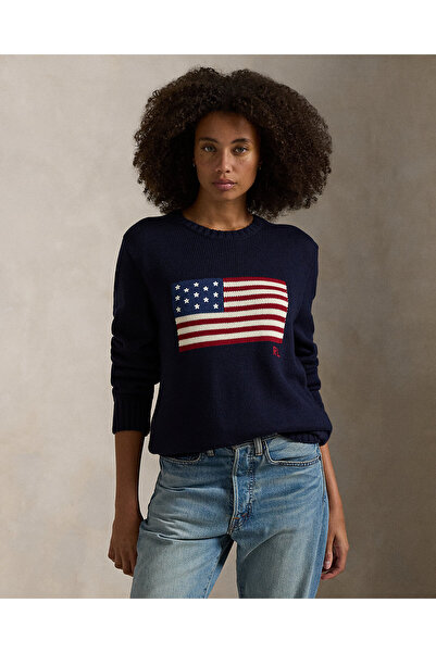 Ralph Lauren Black Label İkonik Bayrak İşlemeli Kazak