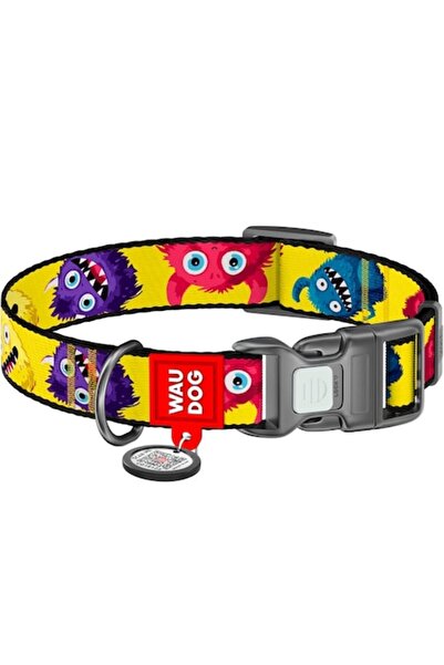 WAUDOG Zgardă pentru câini, WAUDOG, Nailon, cu QR passport, Furry Monsters, X...