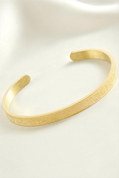 ZERO LAND Gldisptm Ayetel Kürsi Prayer Luxury Steel Handcuff Bracelet (101009...