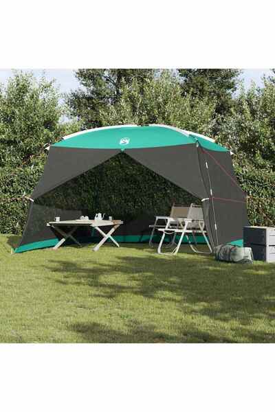 vidaxl Cort cu plasă de pescuit în mare Verde Marii 380 x 380 x 225 cm