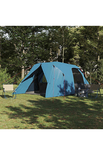vidaxl Cort Dome 6-Persoane cu acoperis albastru 500 x 314 x 206 cm
