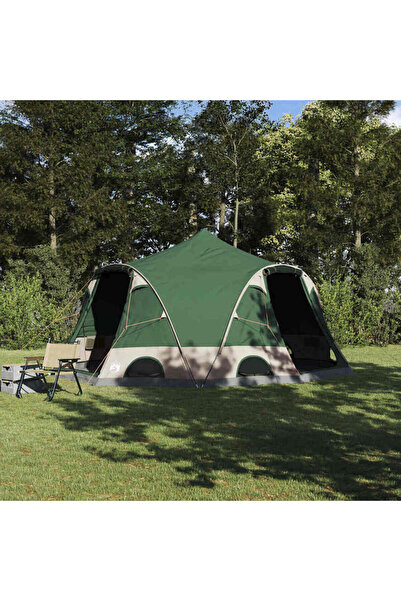 vidaxl Cort cu dome pentru 4 persoane Verde 505 x 450 x 248 cm
