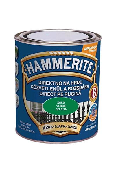 Hammerite Vopsea emailată cu efect de ciocan 0.75 L, Verde închis / 5093401