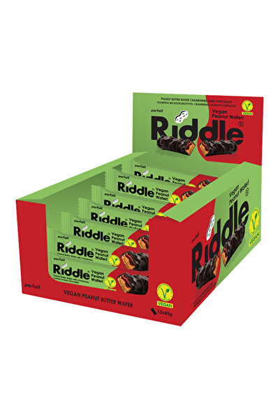 Riddle Pact Riddle Vegan Waffle with Peanut Butter and Cranberry 15 Pcs X 43g