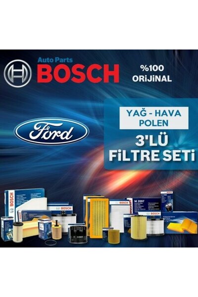 Bosch Ford Transit Connect 1.8 Tdci Filtre Bakım Seti 2002-2013 3NP