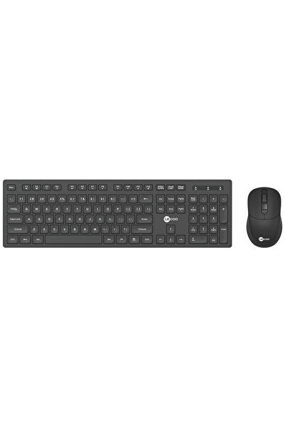 LENOVO Lecoo KW201 Kablosuz Q Klavye - Mouse Set Siyah