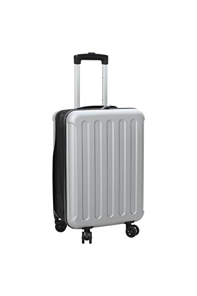 vidaxl Valiză cu blocare Argintiu 34 x 23 x 55.5 cm Plastic ABS
