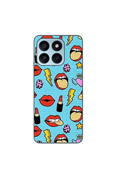 OEM Husa compatibila cu Honor X8b Silicon Gel Tpu Model Pop Art Lips
