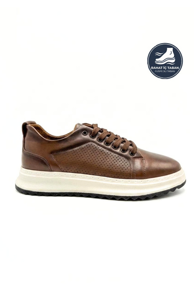 Godystep Terra Brown Men's Laser Cut Fusped Comfortable Sole Daily Casual Shoes