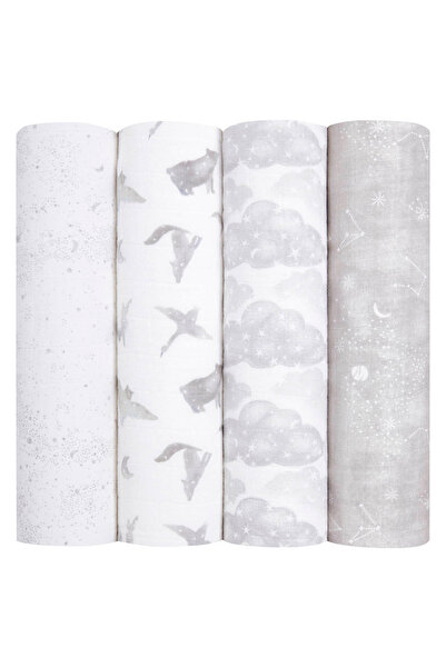 aden + anais - Large Swaddles - 4 Pack - Organic Cotton Muslin - Map the Stars