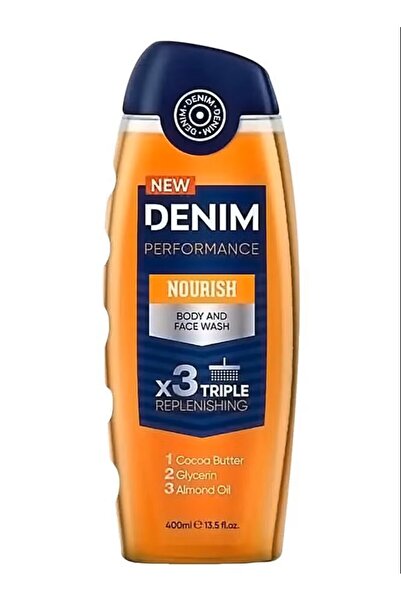 Denim غسول الجسم والوجه عالي الأداء X3 ثلاثي الترطيب 1 زبدة الكاكاو 2 الجلسري...