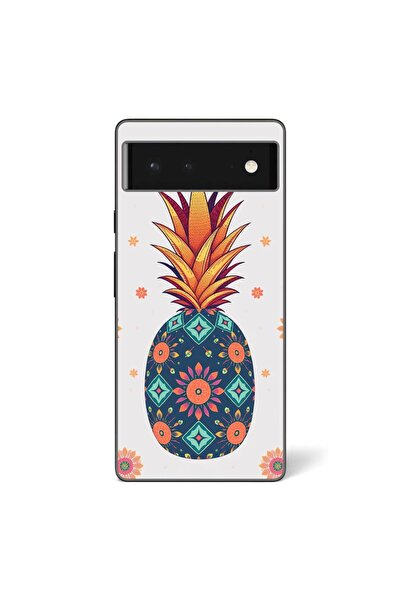 OEM Husa compatibila cu Google Pixel 6 Silicon Gel Tpu Model Floral Pineapple