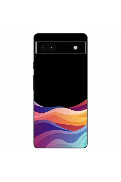 OEM Husa compatibila cu Google Pixel 6A Silicon Gel Tpu Model Neon Waves