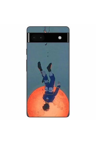 OEM Калъф, съвместим с Google Pixel 6A, силиконов гел TPU, с шарка Обито Учиха