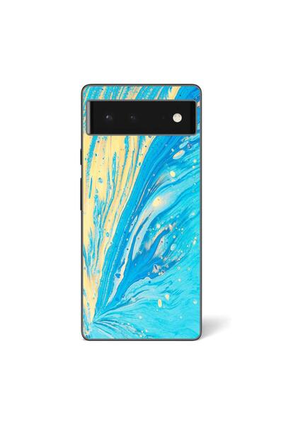 OEM Husa compatibila cu Google Pixel 6 Silicon Gel Tpu Model Aqua Bloom