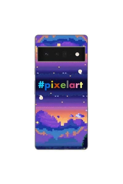 OEM Husa compatibila cu Google Pixel 6 Pro Silicon Gel Tpu Model Pixel Art Pe...