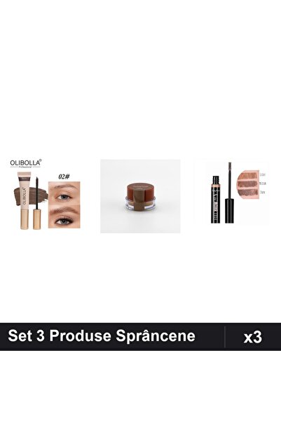 Ruby Rose Set of 3 Eyebrow Products and Olibolla, Mascara and Eyebrow Gel Tau...