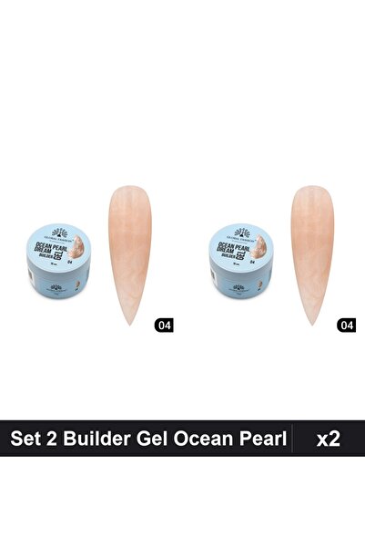 global fashion Set 2 Builder Gel Ocean Pearl Dream Nr.04 15g, Constructie Ung...