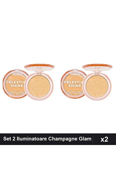 Ruby Rose Set 2 Iluminatoare Celestial Shine 03 Champagne Glam, Highlighter