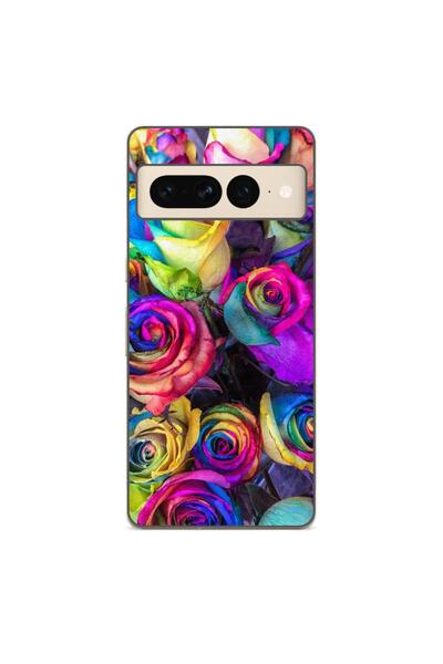 OEM Husa compatibila cu Google Pixel 7 Pro Silicon Gel Tpu Model Trandafiri C...