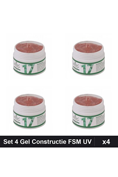 FSM Set 4 Gel Constructie UV LED 15g, Builder Gel Sculpting Manichiura Profes...