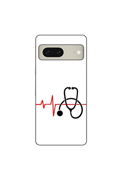 OEM Калъф, съвместим с Google Pixel 7, силиконов гел TPU, с десен Puls Doctor