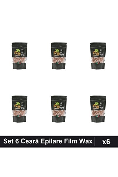 global fashion Set 6 Ceară Epilare Film Wax 100g Lemn de Santal, Epilat Profe...