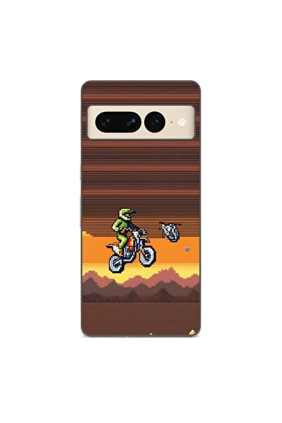 OEM Калъф, съвместим с Google Pixel 7 Pro, силиконов гел TPU, с десен Пиксел ...