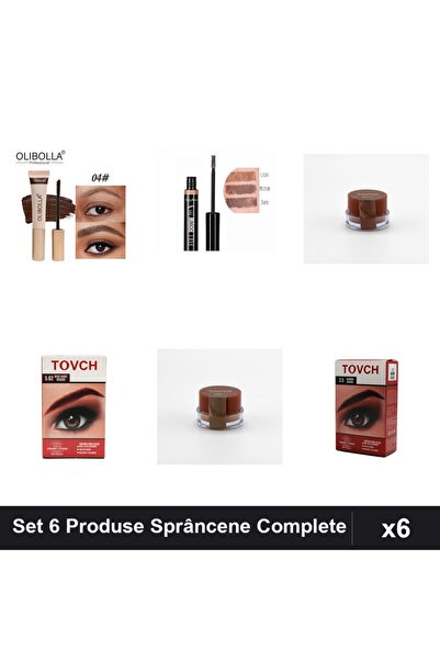 Ruby Rose Set of 6 Eyebrow Products, Olibolla Mascara, Ruby Rose Gel & Dye, M...
