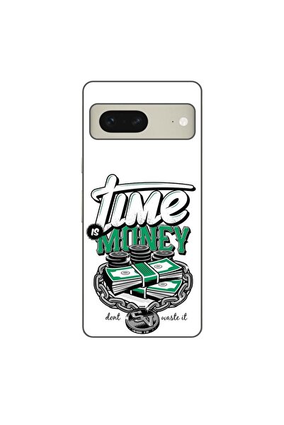 OEM Husa compatibila cu Google Pixel 7 Silicon Gel Tpu Model Mesaj Time Is Money