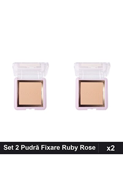 Ruby Rose Set of 2 Compact Powder PC20, Professional Contouring Fixing, Makeup